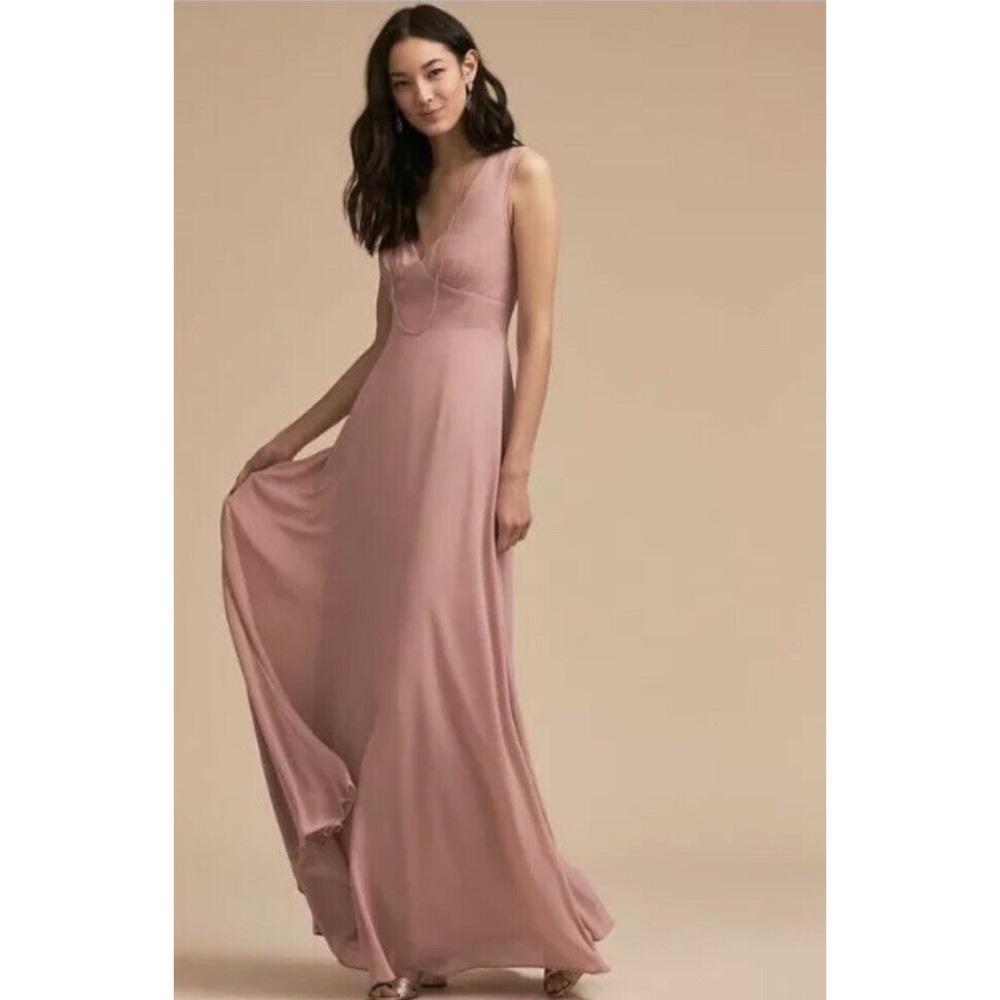 BHLDN Anthropologie Blush Pink Maxi Dress Small